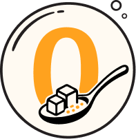 0 gm added sugar per serving